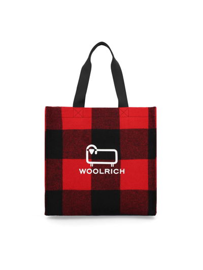 Woolrich Borsa Tote In Lana. In Red