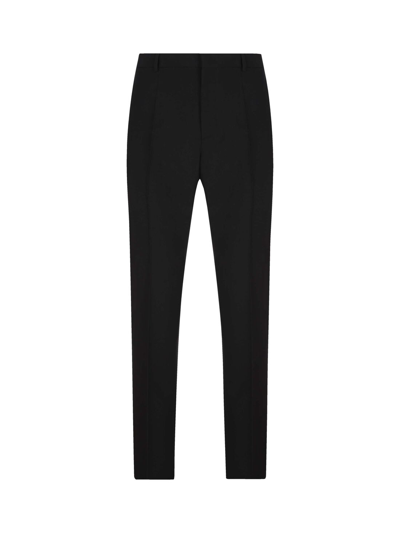 Valentino Wool Trousers In Black