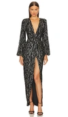 Michael Costello X Revolve Oberon Gown In Black