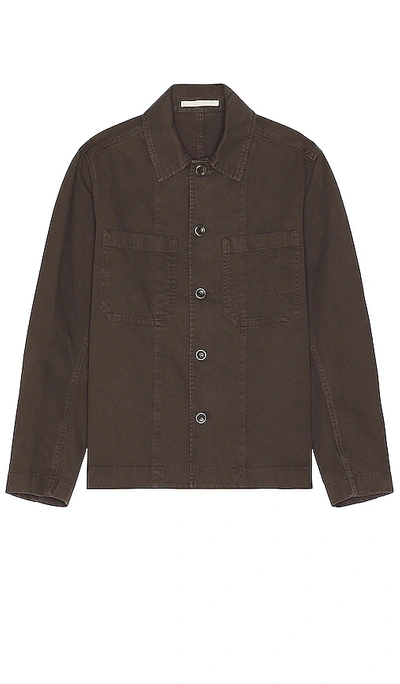 Norse Projects Tyge Organic Broken Twill Overshirt In Green