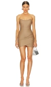 Retroféte James Mini Dress In Tan