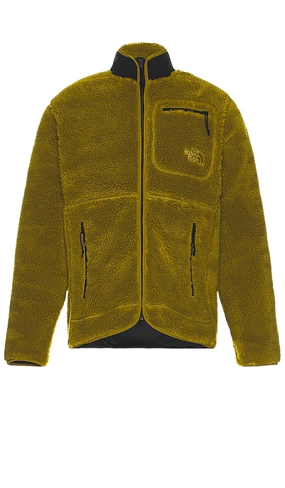 The North Face Extreme Pile Full Zip Jacket In Sulphur Moss