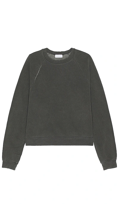 John Elliott Men's Folsom Cropped Raglan Sweatshirt In Grey