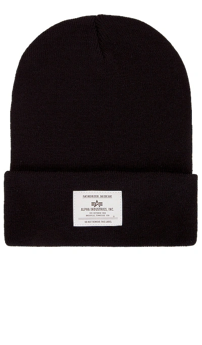 Alpha Industries Essential Beanie In Black