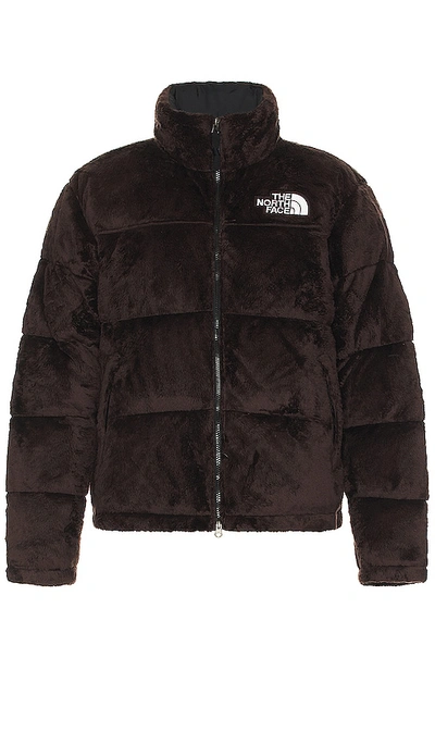 The North Face Versa Velour Nuptse In Brown