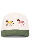 Found Horse Pair Hat In White