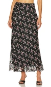 Loveshackfancy Sumi Skirt In Black