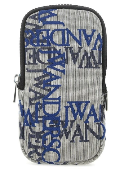 Jw Anderson Woman Embroidered Fabric Phone Case In Multicolor