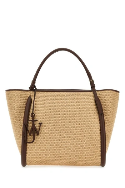 Jw Anderson The Bumper 31 Woven Tote Bag In Brown