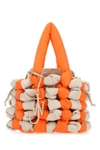 JW ANDERSON JW ANDERSON WOMAN TWO-TONE FABRIC KNITTED HANDBAG