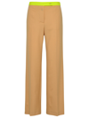 Off-white Off White Beige Wool Blend Active Pants In Brown