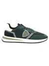 PHILIPPE MODEL GREEN LACE-UP SNEAKERS