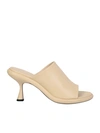 Wandler Beige Lambskin Sandals In Neutrals