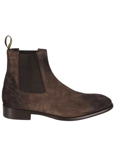 Doucal's Leather Ankle Boots In Brown