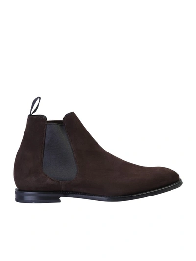 Church's Brown Leather Boots In Marrón