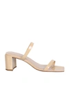 BY FAR BEIGE PATENT CALF LEATHER SANDALS