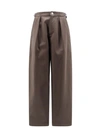 BURBERRY COTTON TROUSER WITH LATERAL ADJUSTABLE STRAPS