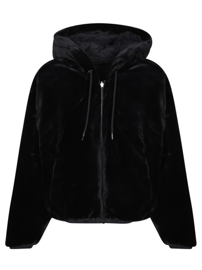 Moose Knuckles Eaton Bunny Reversible Hooded Jacket In Black