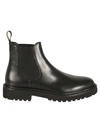 DOUCAL'S BLACK ALMOND-TOE LEATHER ANKLE-BOOTS