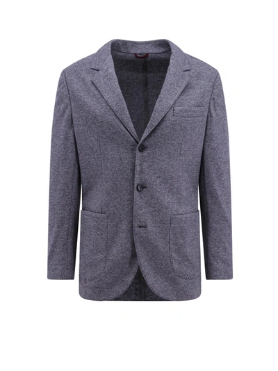 Brunello Cucinelli Single Breasted Jacket In Grey