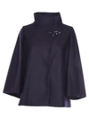 FAY BLUE WOOL BLEND CAPE