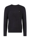 Polo Ralph Lauren Cable-knit Wool-cashmere Sweater In Black