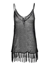 Dodo Bar Or Mesh Black Top In Grey