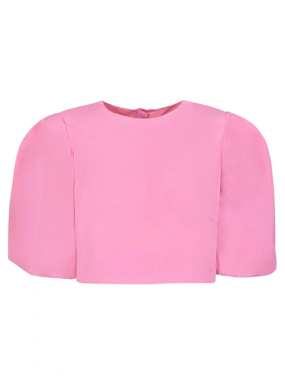 MSGM MSGM PINK HALF-HEIGHT PUFF SLEEVES TOPS