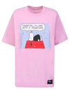 Moncler Peanuts-print Cotton T-shirt In Pink
