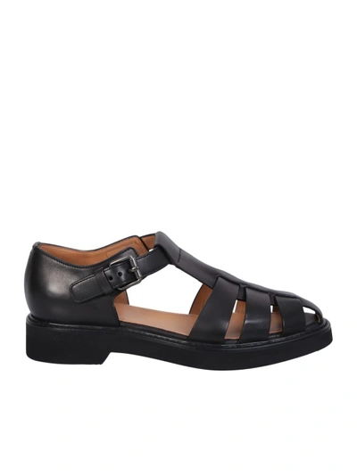 Church's Black Calf Leather Sandals