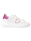 PHILIPPE MODEL WHITE LACE-UP SNEAKERS