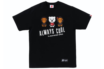Pre-owned Bape X Coca-cola Milo Tee Black