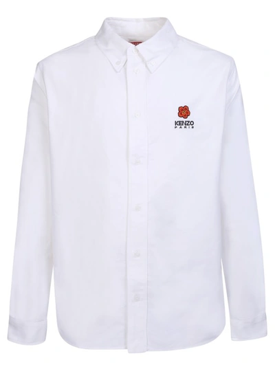 Kenzo Boke Flower Signature Motif Shirt In 01white