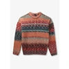 PS BY PAUL SMITH WOMENS PATTERNED WOOL JUMPER IN PINKS