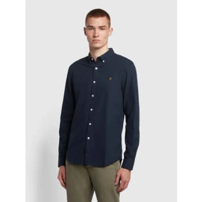 New Arrivals Brewer Organic Cotton Oxford Shirt In Navy In Blue