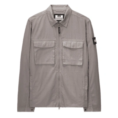 Weekend Offender Formella Garment Dye Overshirt (light Grey)
