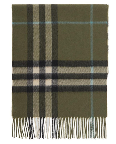 Burberry Checked Fringed Edge Scarf In Multi
