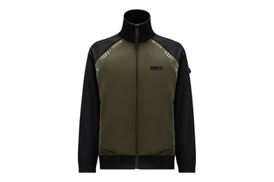 Pre-owned Moncler X Adidas Originals Acetate Zip-up Sweatshirt Black & Green