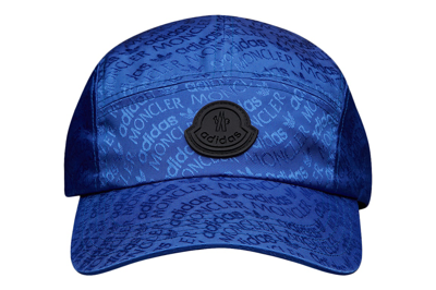 Pre-owned Moncler X Adidas Originals Logo Jacquard Baseball Cap Blue