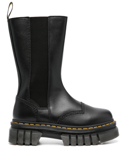 Dr. Martens' Audrick Leather Platform Chelsea Boots In Black