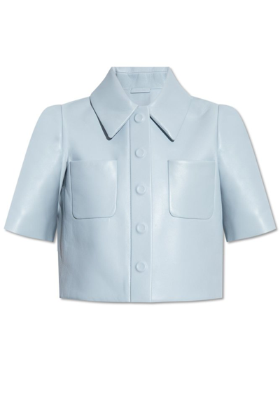 Loewe Leather Cropped Shirt In New
