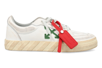 Pre-owned Off-white Vulcanized Low Distressed White Green (women's) In White/green