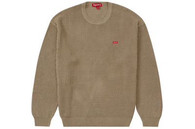 Pre-owned Supreme Small Box Ribbed Sweater Tan | ModeSens