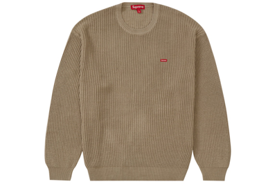 Pre-owned Supreme Small Box Ribbed Sweater Tan