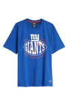 Hugo Boss Boss X Nfl Stretch-cotton T-shirt With Collaborative Branding In Giants