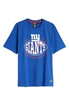 Hugo Boss Boss X Nfl Stretch Cotton Graphic T-shirt In New York Giants Dark Blue