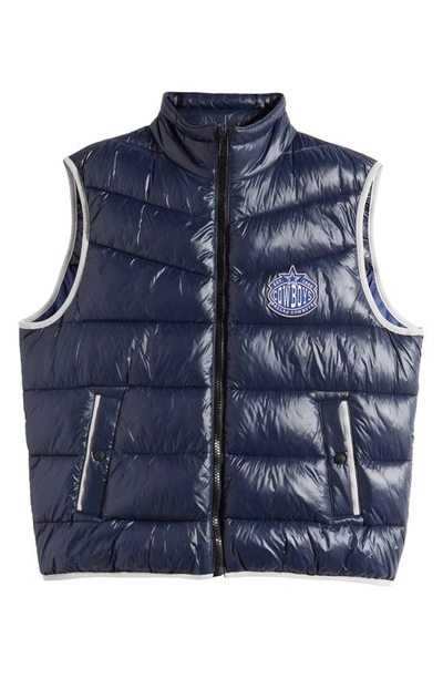 Hugo Boss Boss X Nfl Water-repellent Padded Gilet With Collaborative Branding In Cowboys