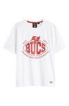Hugo Boss Boss X Nfl Stretch Cotton Graphic T-shirt In Tampa Bay Buccaneers White