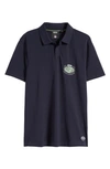 Hugo Boss X Nfl Seahawks Cotton Polo In Dark Blue