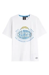 Hugo Boss Boss X Nfl Stretch-cotton T-shirt With Collaborative Branding In Chargers